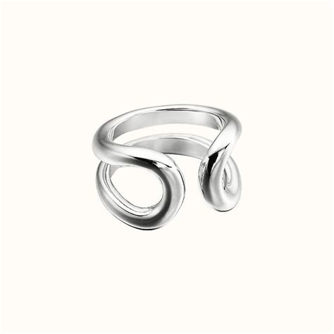 Hermes Silver Lima Ring, Small Model 